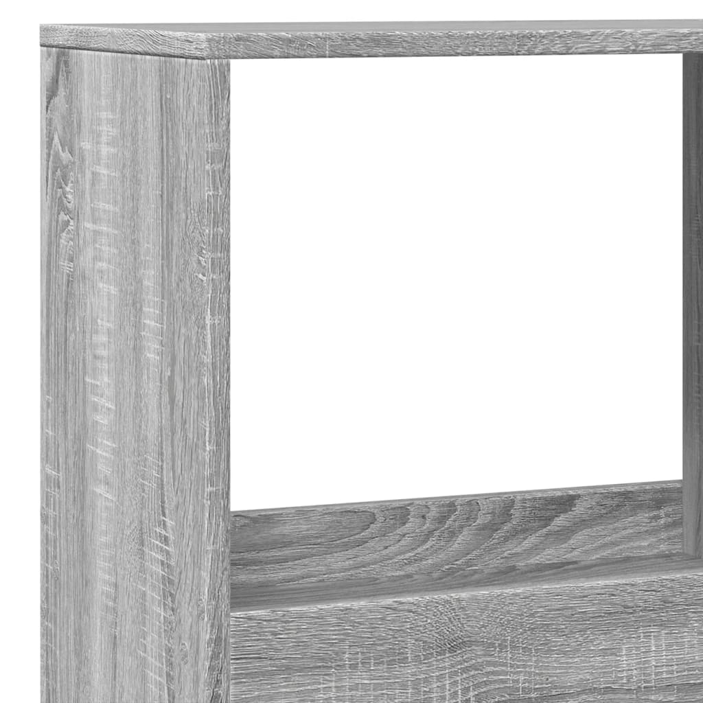 bogreol 100x33x175 cm konstrueret træ grå sonoma-eg