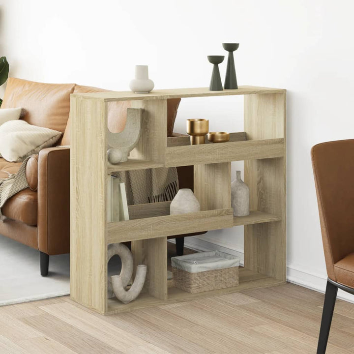 rumdeler 100x33x94,5 cm konstrueret træ sonoma-eg