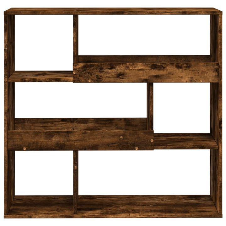 rumdeler 100x33x94,5 cm konstrueret træ røget egetræsfarve