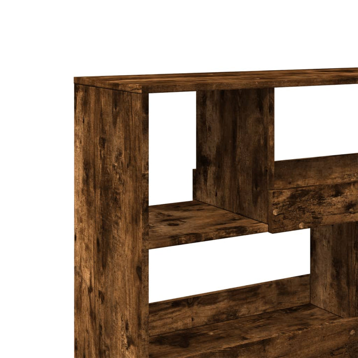 rumdeler 100x33x94,5 cm konstrueret træ røget egetræsfarve