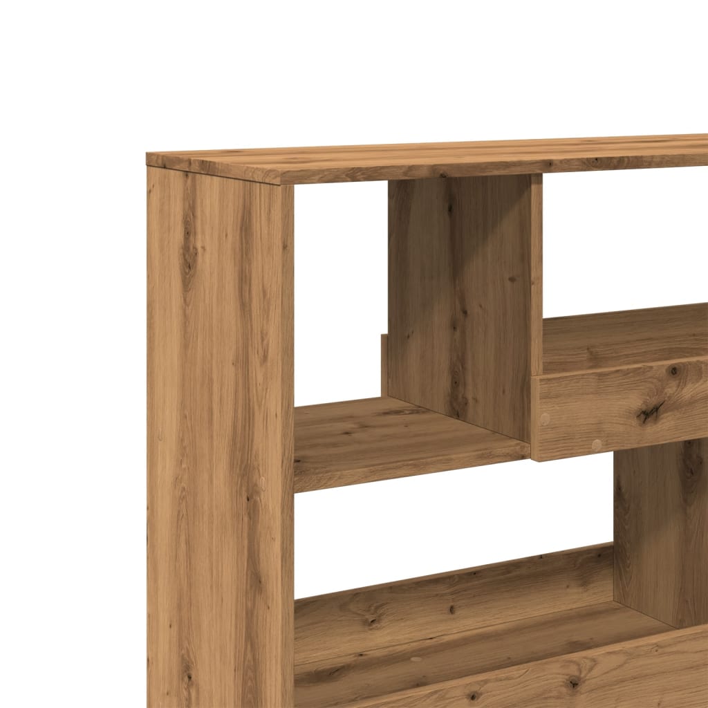 rumdeler 100x33x94,5 cm konstrueret træ egetræsfarve