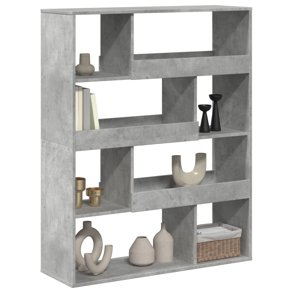 rumdeler 100x33x125,5 cm konstrueret træ betongrå