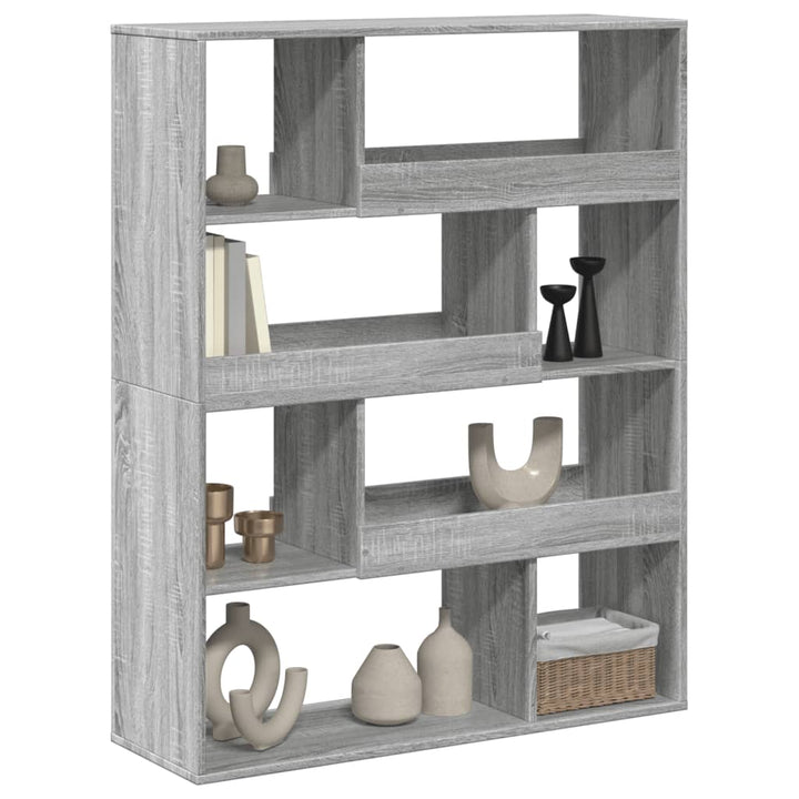 rumdeler 100x33x125,5 cm konstrueret træ grå sonoma-eg
