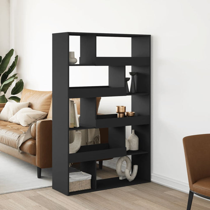 rumdeler 100x33x156,5 cm konstrueret træ sort