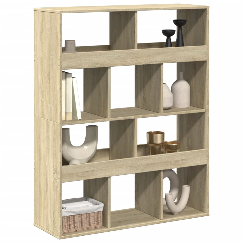rumdeler 100x33x125,5 cm konstrueret træ sonoma-eg