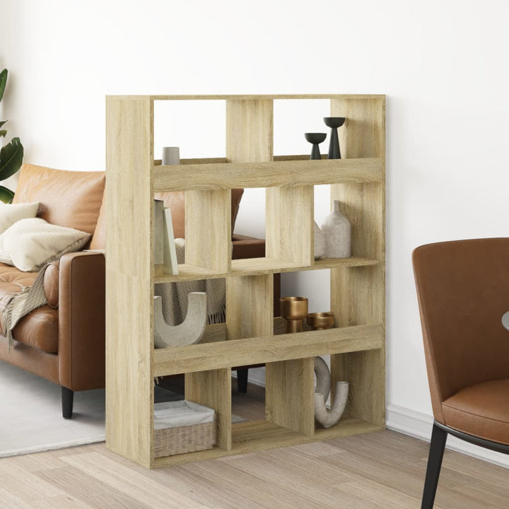 rumdeler 100x33x125,5 cm konstrueret træ sonoma-eg