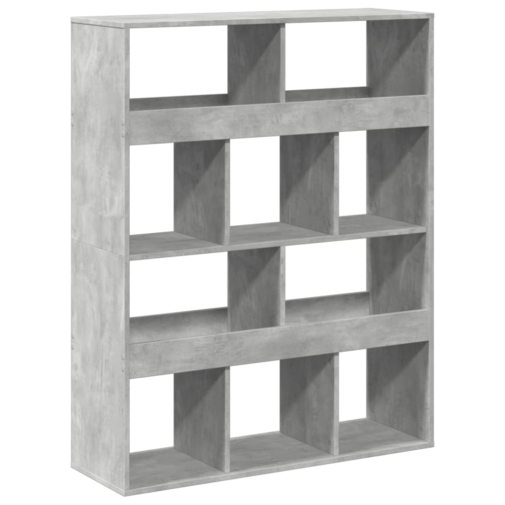 rumdeler 100x33x125,5 cm konstrueret træ betongrå