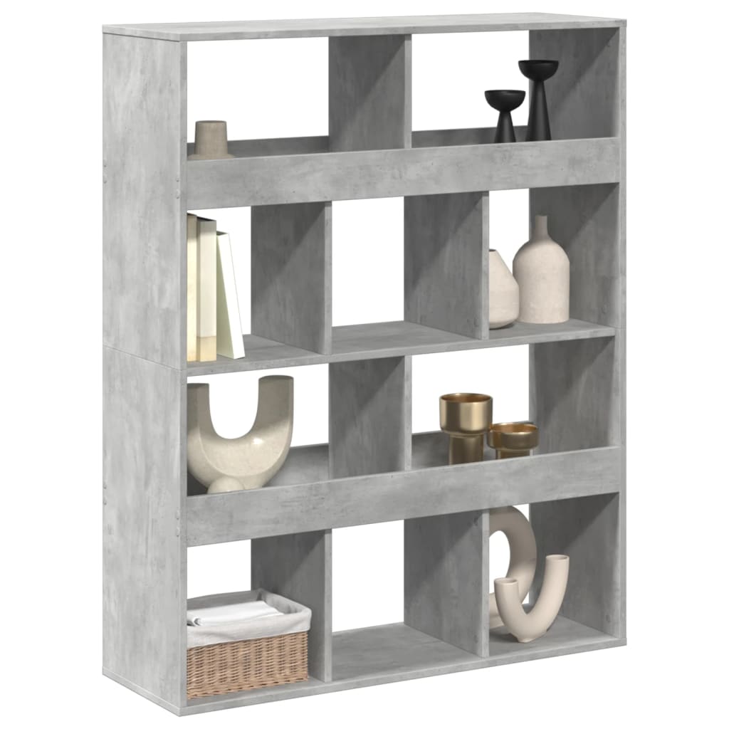 rumdeler 100x33x125,5 cm konstrueret træ betongrå
