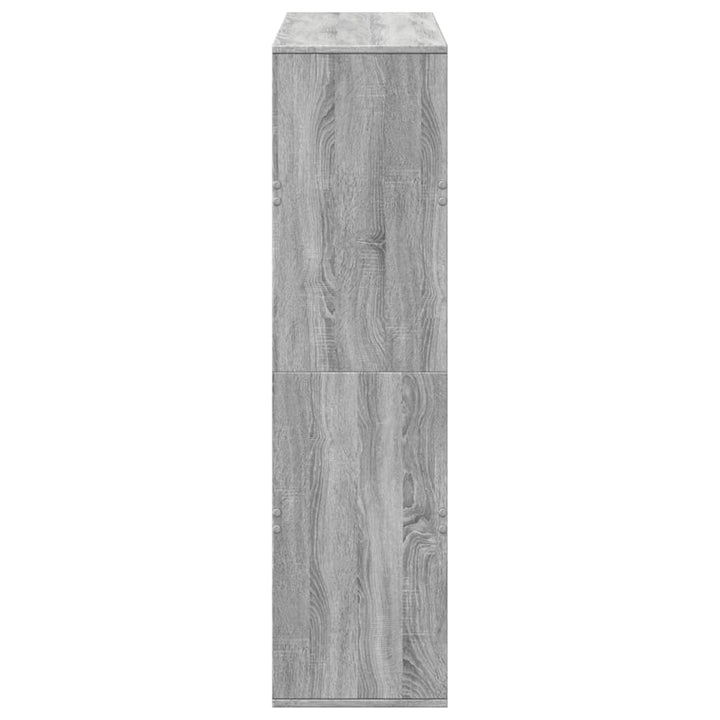 rumdeler 100x33x125,5 cm konstrueret træ grå sonoma-eg