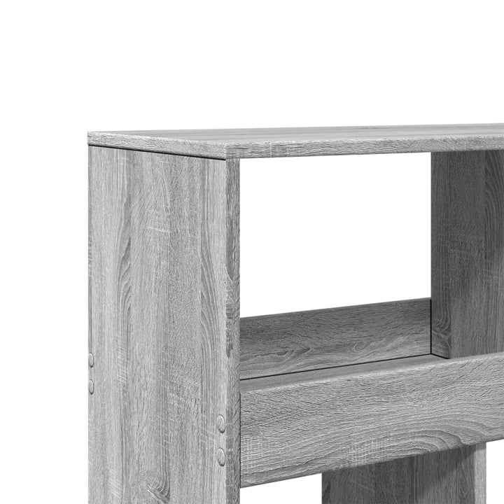 rumdeler 100x33x125,5 cm konstrueret træ grå sonoma-eg