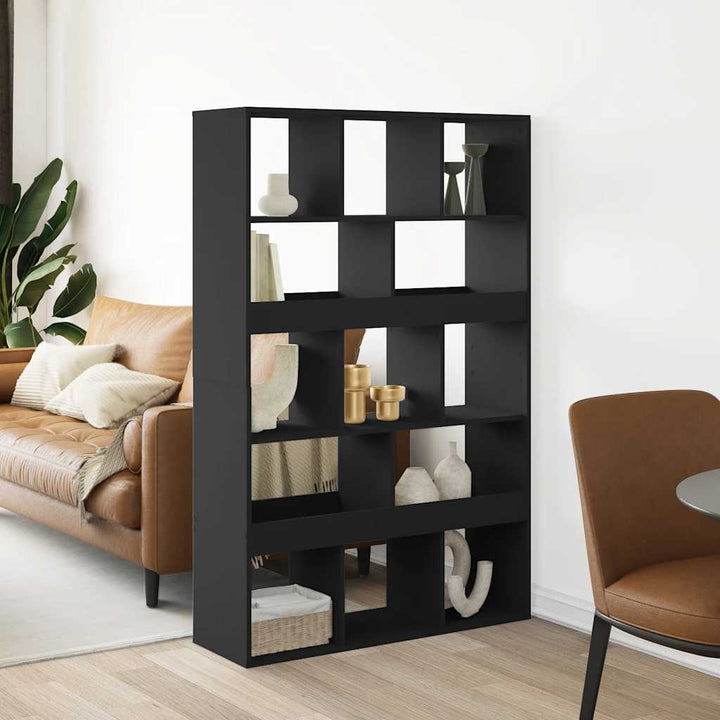 rumdeler 100x33x156,5 cm konstrueret træ sort