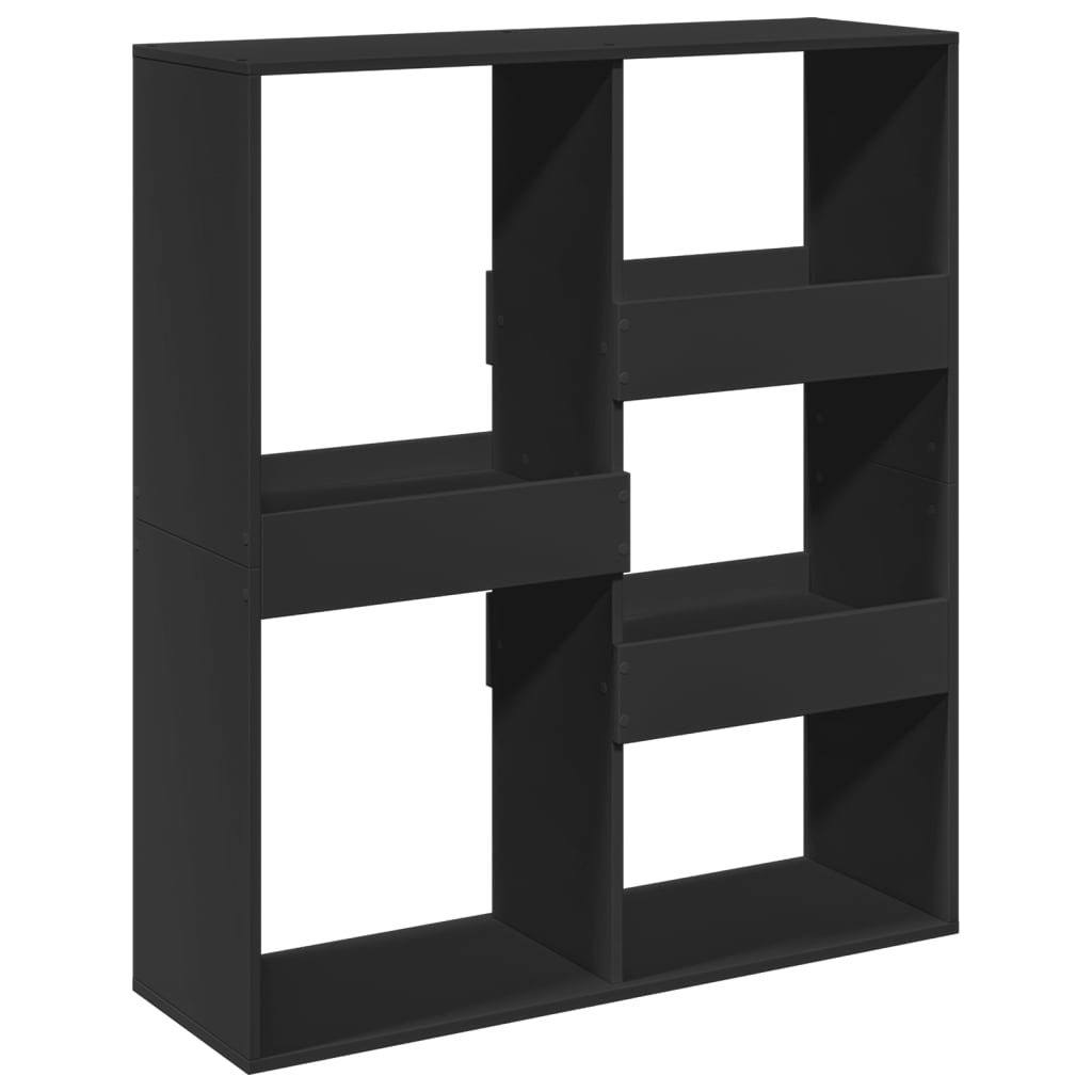 rumdeler 100x33x115 cm konstrueret træ sort