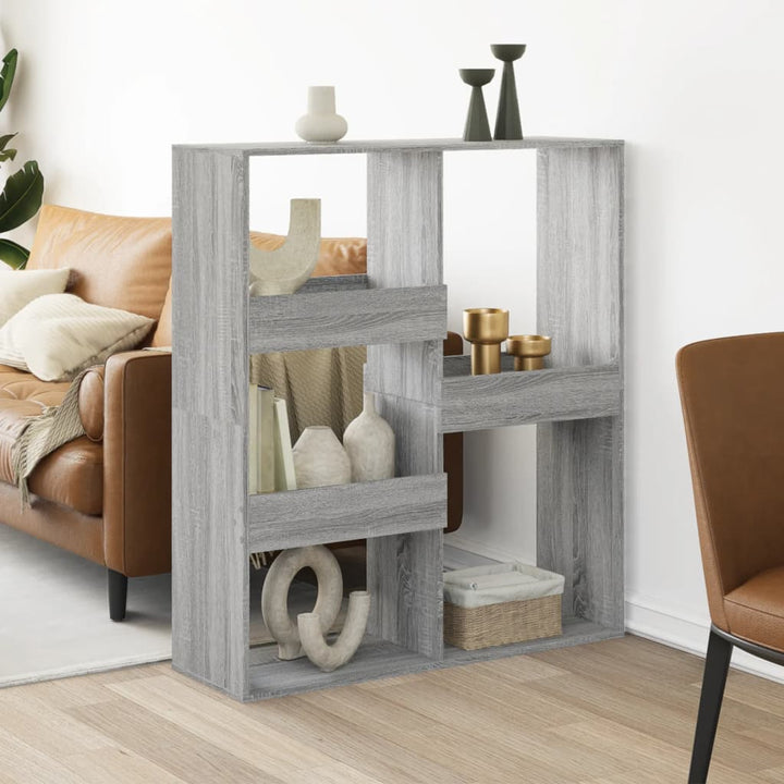 rumdeler 100x33x115 cm konstrueret træ grå sonoma-eg