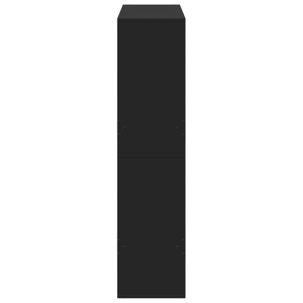 rumdeler 100x33x135 cm konstrueret træ sort