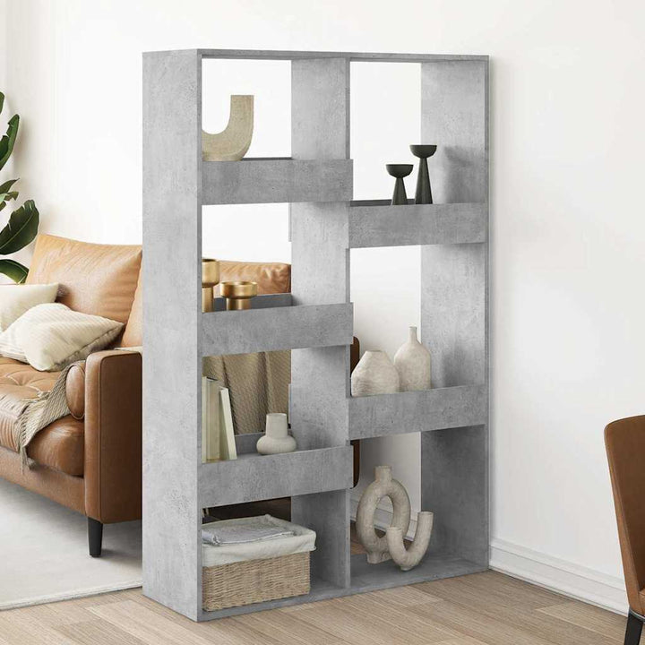 rumdeler 100x33x155,5 cm konstrueret træ betongrå