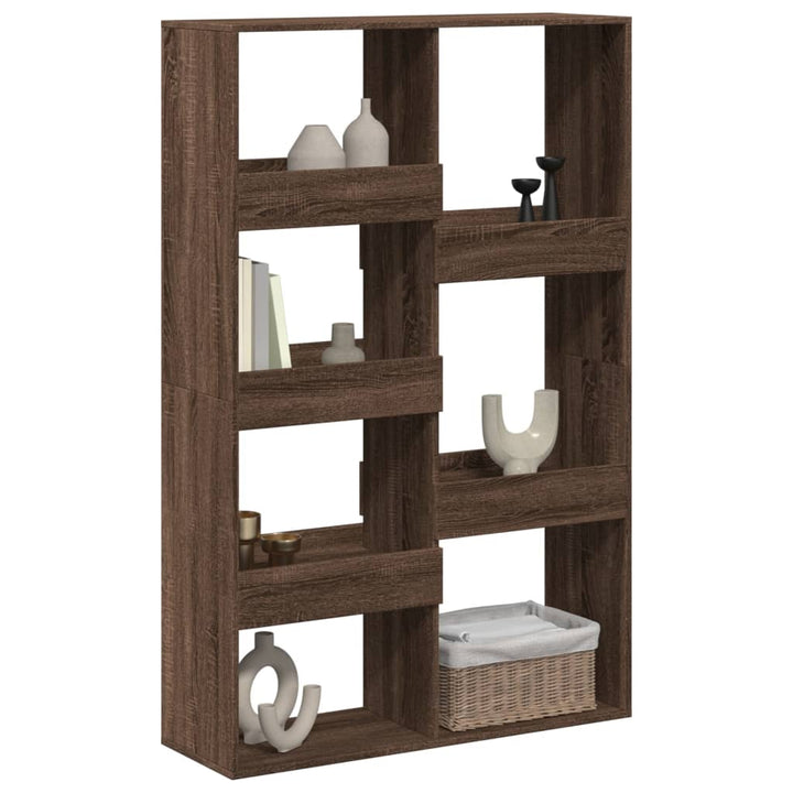 rumdeler 100x33x155,5 cm konstrueret træ brun egetræsfarve