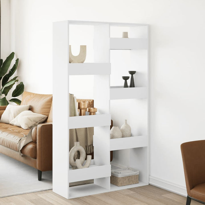 rumdeler 100x33x175 cm konstrueret træ hvid