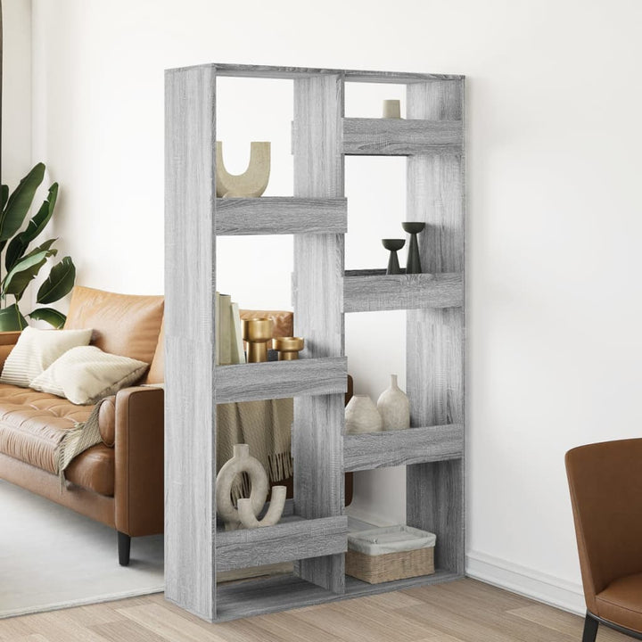 rumdeler 100x33x175 cm konstrueret træ grå sonoma-eg