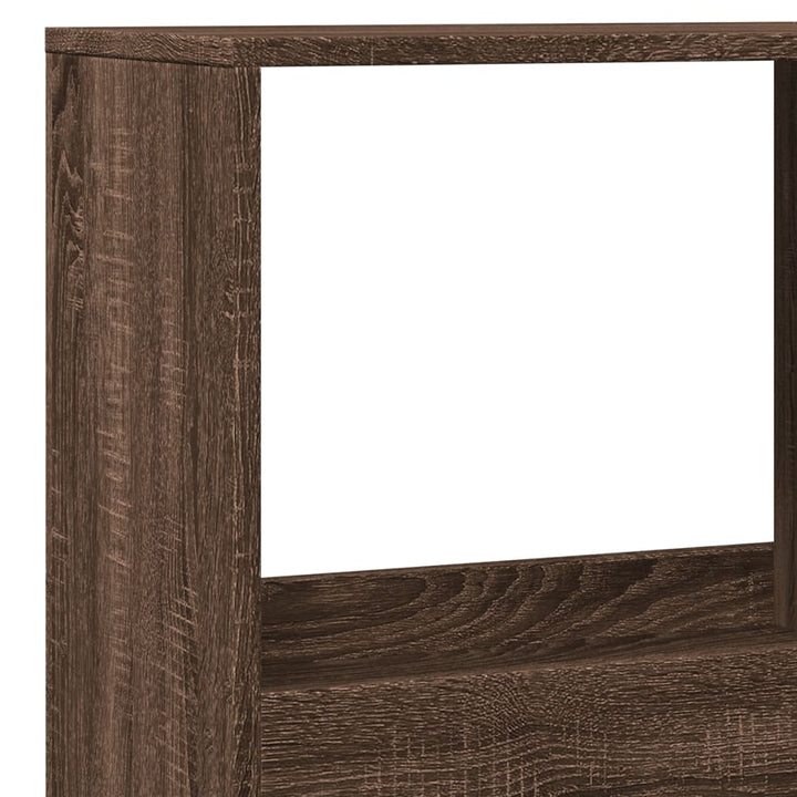 rumdeler 100x33x175 cm konstrueret træ brun egetræsfarve