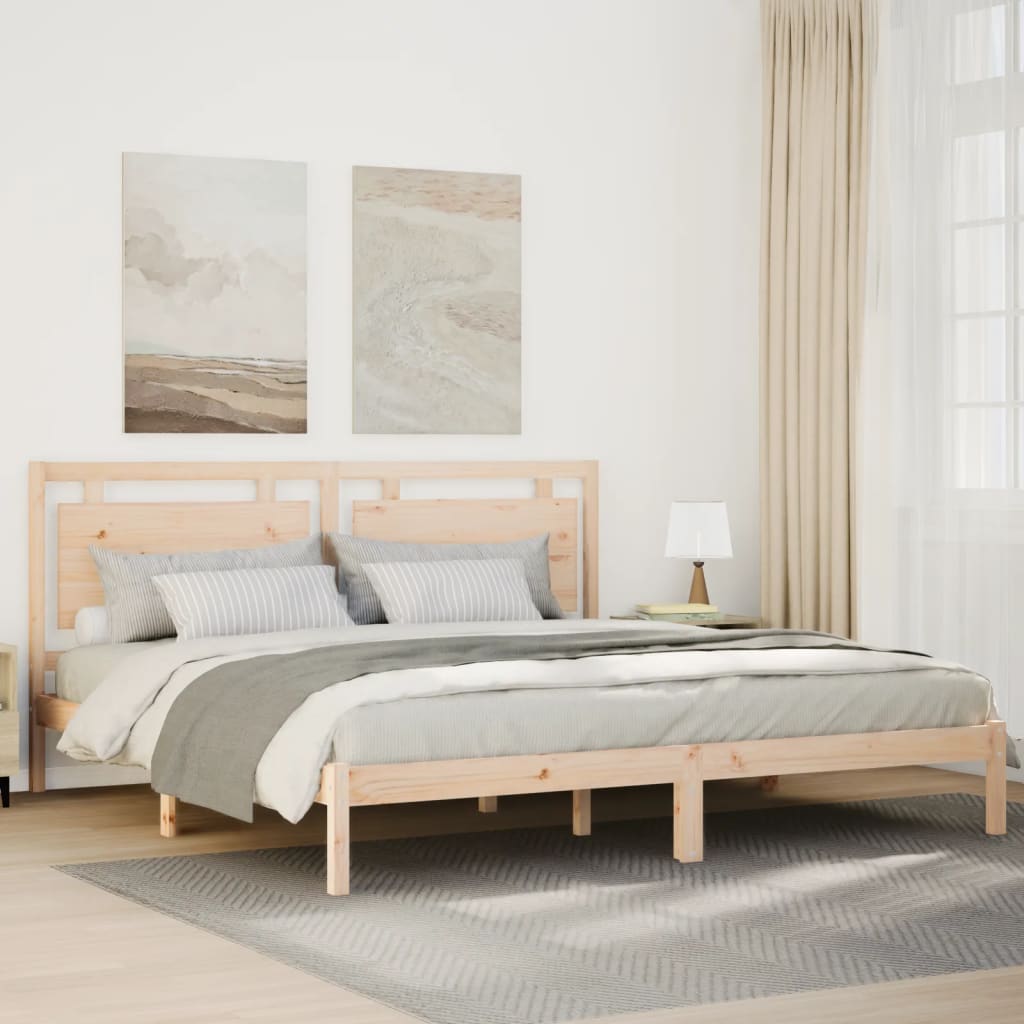 ekstra lang sengeramme uden madras 200x210 cm massivt træ