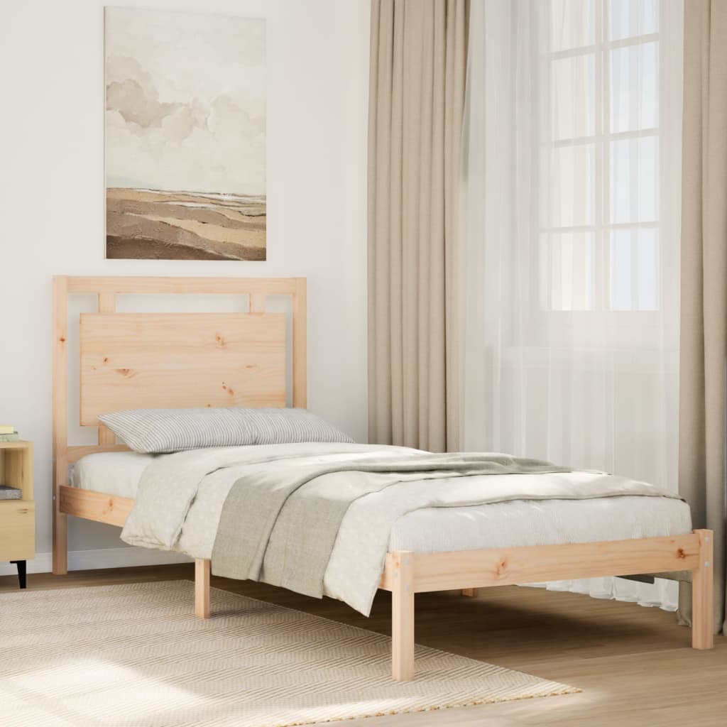ekstra lang sengeramme uden madras 100x220 cm massivt træ