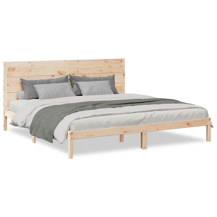 ekstra lang sengeramme uden madras 200x210 cm massivt træ
