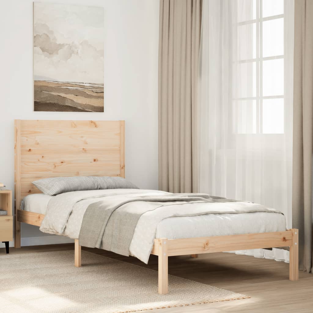 ekstra lang sengeramme uden madras 90x220 cm massivt træ