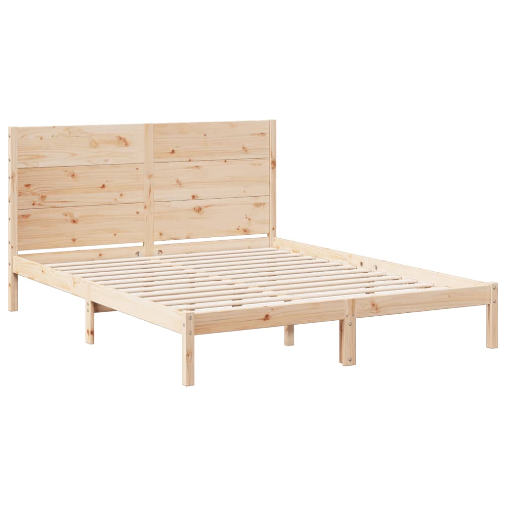ekstra lang sengeramme uden madras 160x220 cm massivt træ
