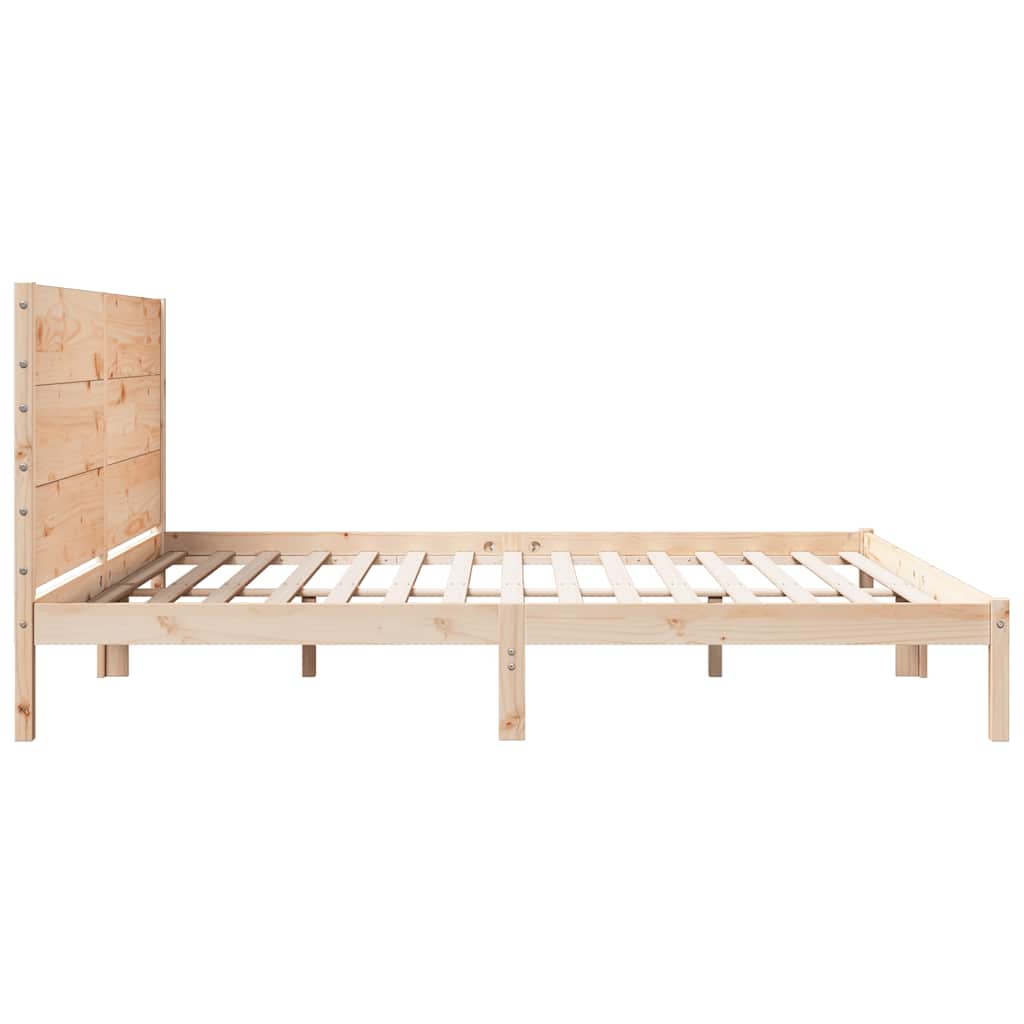 ekstra lang sengeramme uden madras 200x220 cm massivt træ