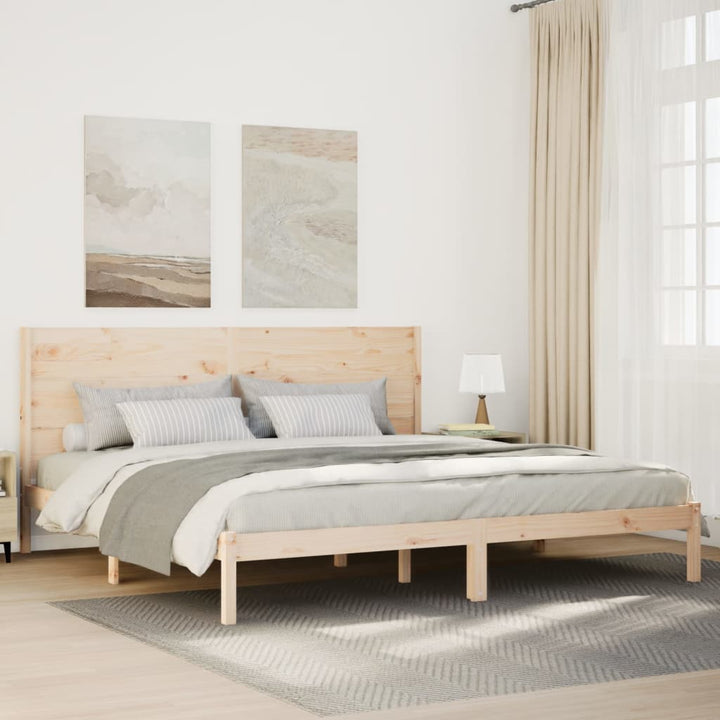 ekstra lang sengeramme uden madras 200x220 cm massivt træ
