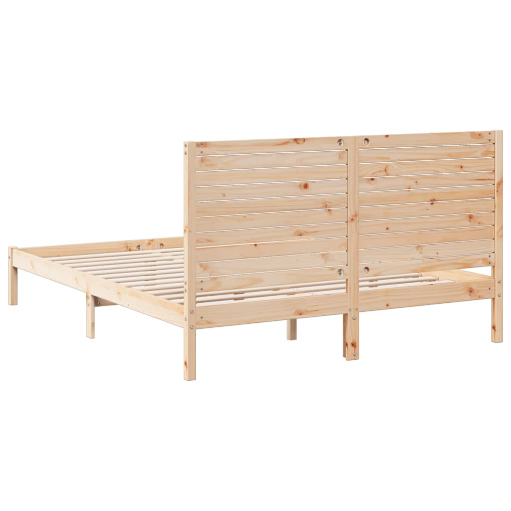 ekstra lang sengeramme uden madras 140x210 cm massivt træ
