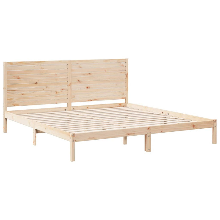 ekstra lang sengeramme uden madras 200x210 cm massivt træ
