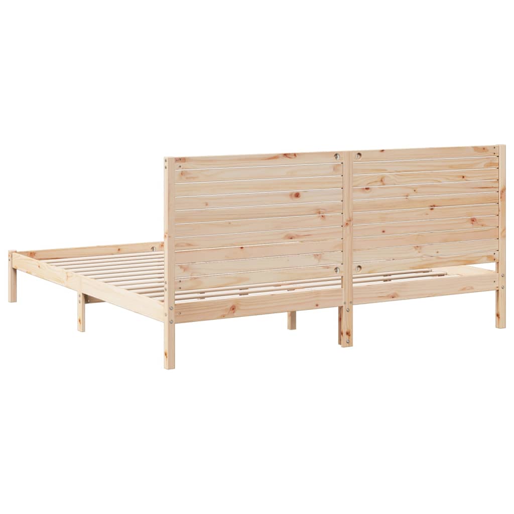 ekstra lang sengeramme uden madras 200x220 cm massivt træ