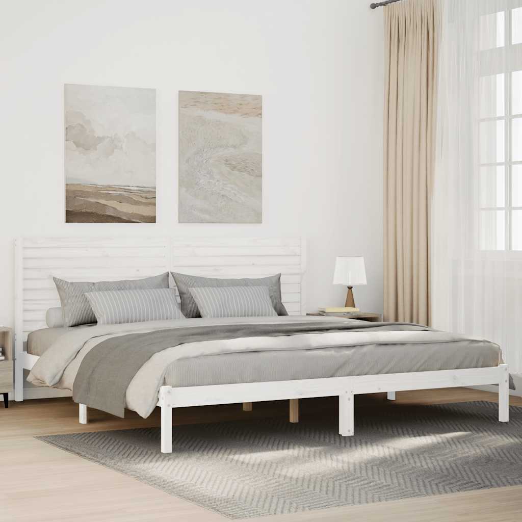ekstra lang sengeramme uden madras 200x220 cm massivt træ