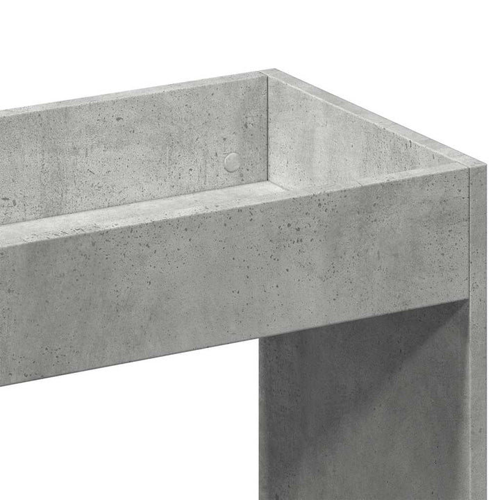 reol 92x33x140 cm konstrueret træ betongrå