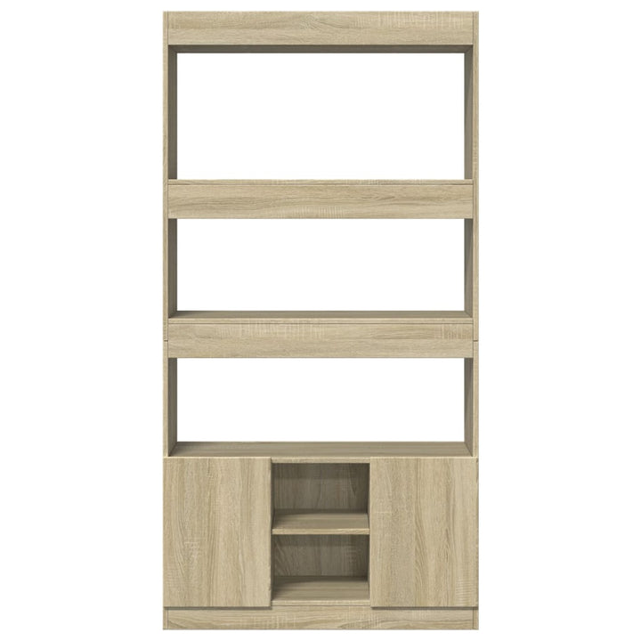 reol 92x33x180 cm konstrueret træ sonoma-eg