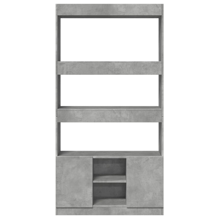 reol 92x33x180 cm konstrueret træ betongrå
