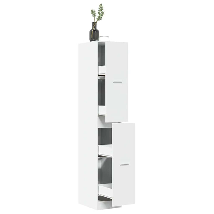 apotekerskab hvid 30x41x174,5 cm konstrueret træ