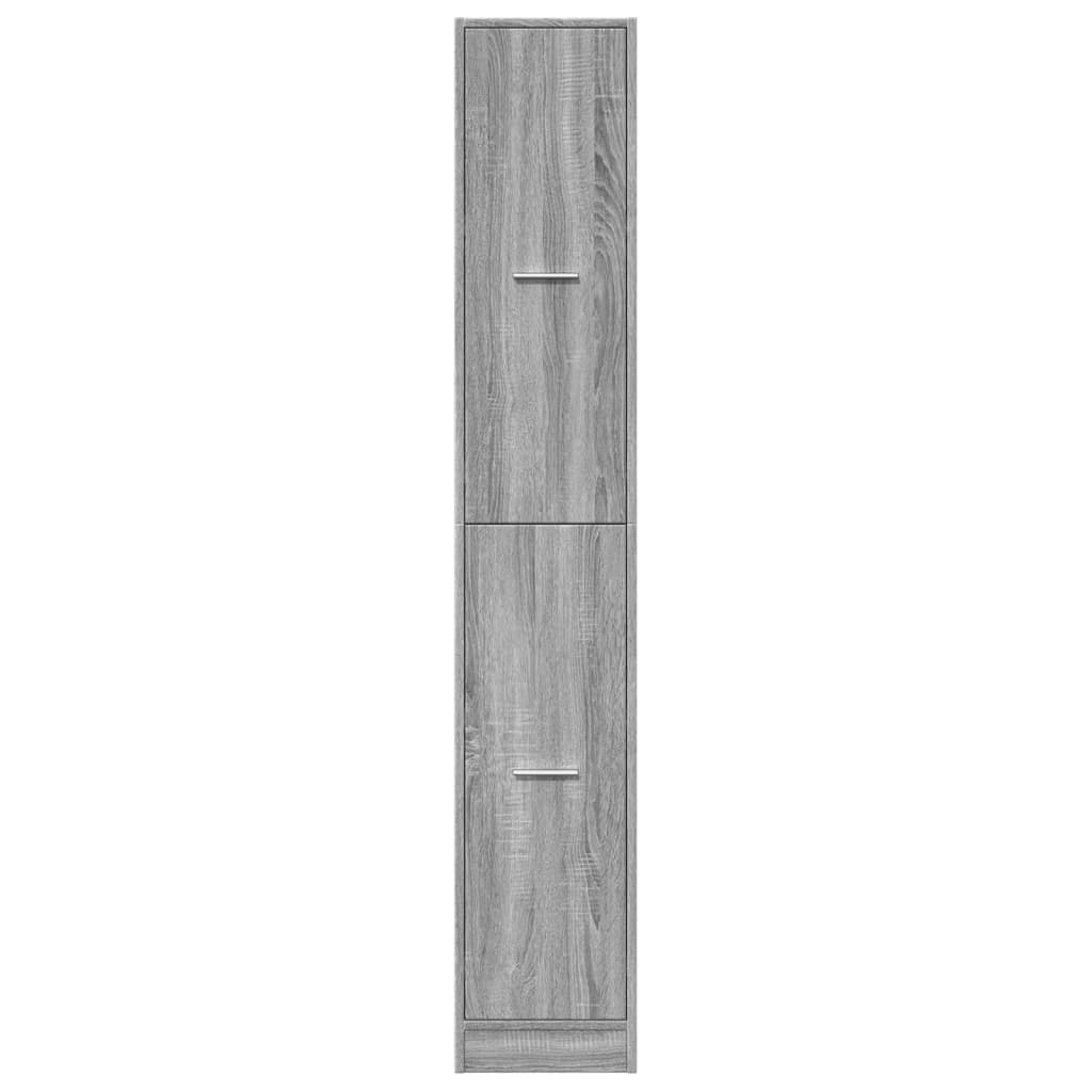 apotekerskab 30x41x174,5 cm konstrueret træ grå sonoma-eg