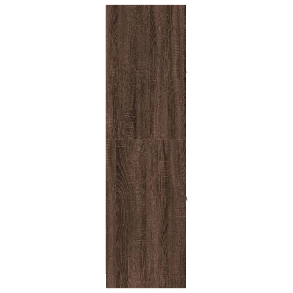 apotekerskab 40x41x144,5 cm konstrueret træ brun egetræsfarve