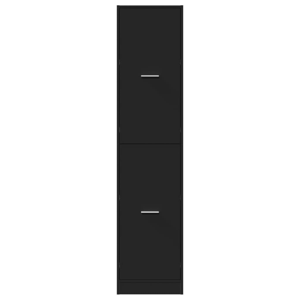 apotekerskab 40x41x174,5 cm konstrueret træ sort