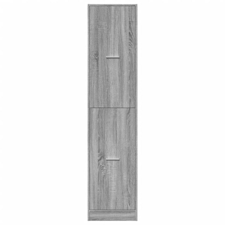 apotekerskab 40x41x174,5 cm konstrueret træ grå sonoma-eg