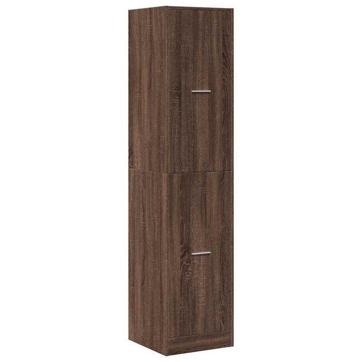 apotekerskab 40x41x174,5 cm konstrueret træ brun egetræsfarve