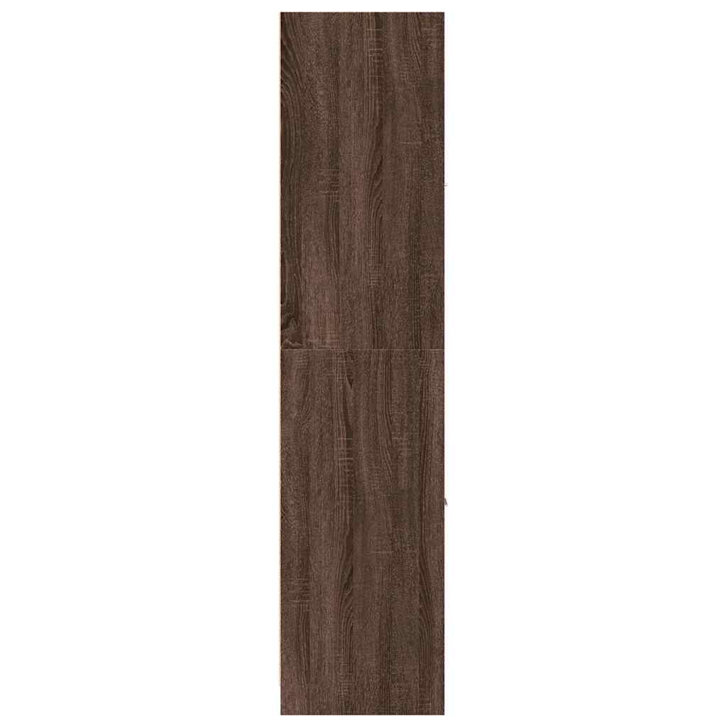 apotekerskab 40x41x174,5 cm konstrueret træ brun egetræsfarve