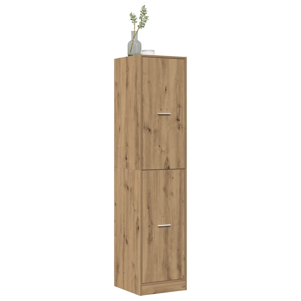 apotekerskab 40x41x174,5 cm konstrueret træ egetræsfarve