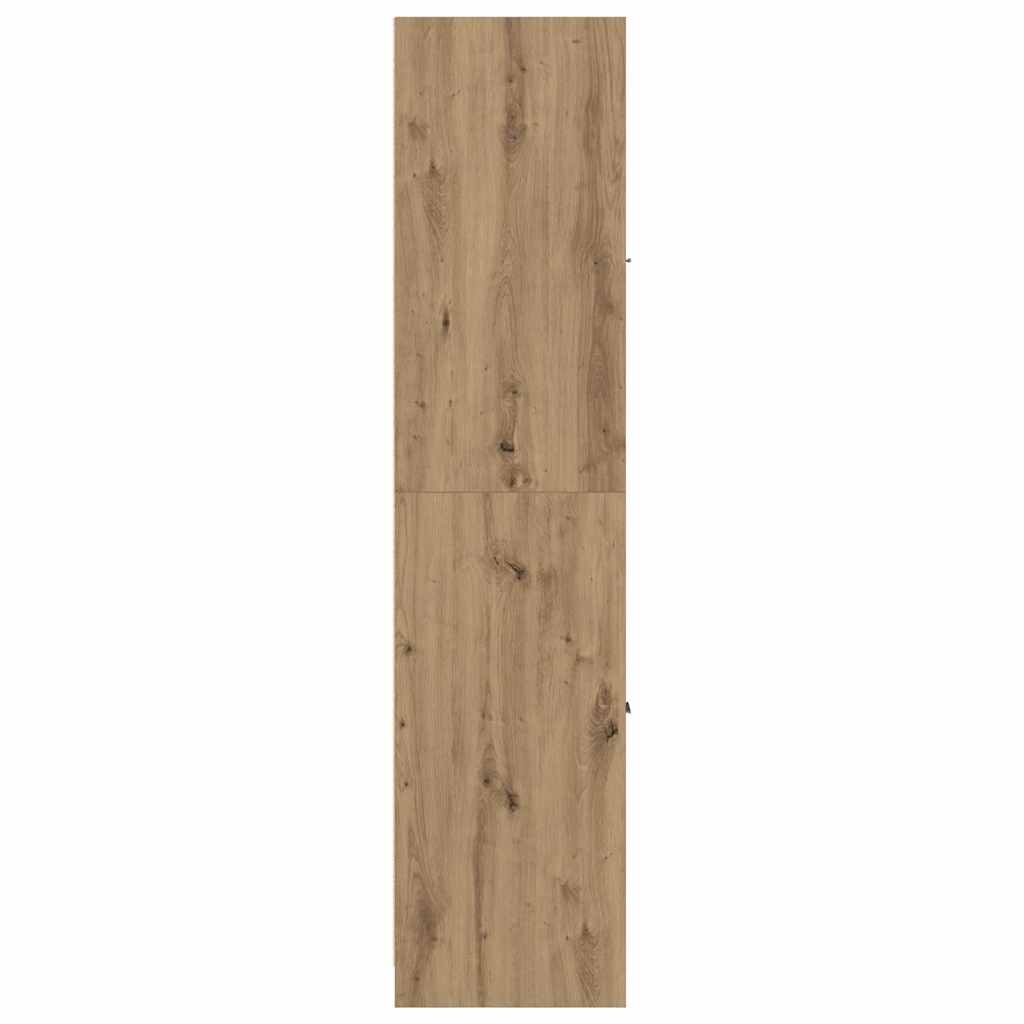 apotekerskab 40x41x174,5 cm konstrueret træ egetræsfarve