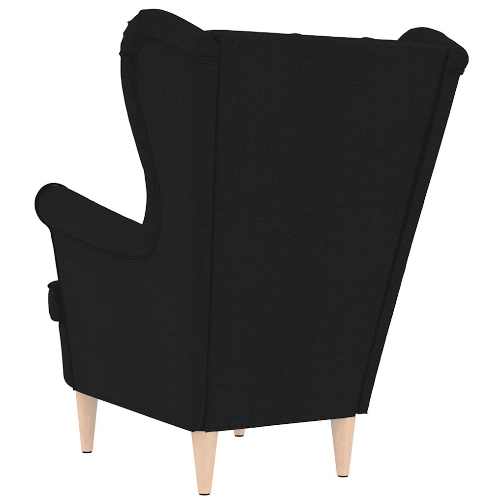 lænestol 74x84x100 cm stof sort