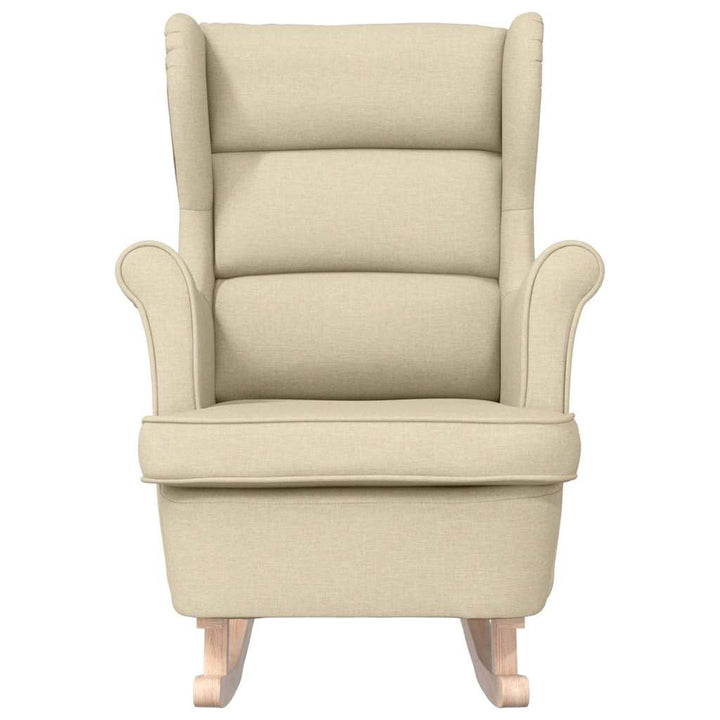 gyngestol 74x90x102 cm stof cremefarvet