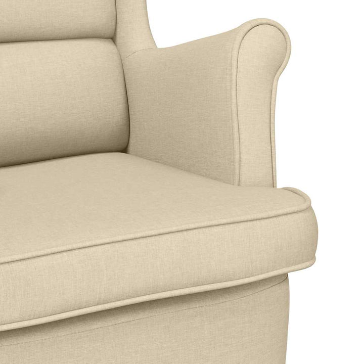 gyngestol 74x90x102 cm stof cremefarvet