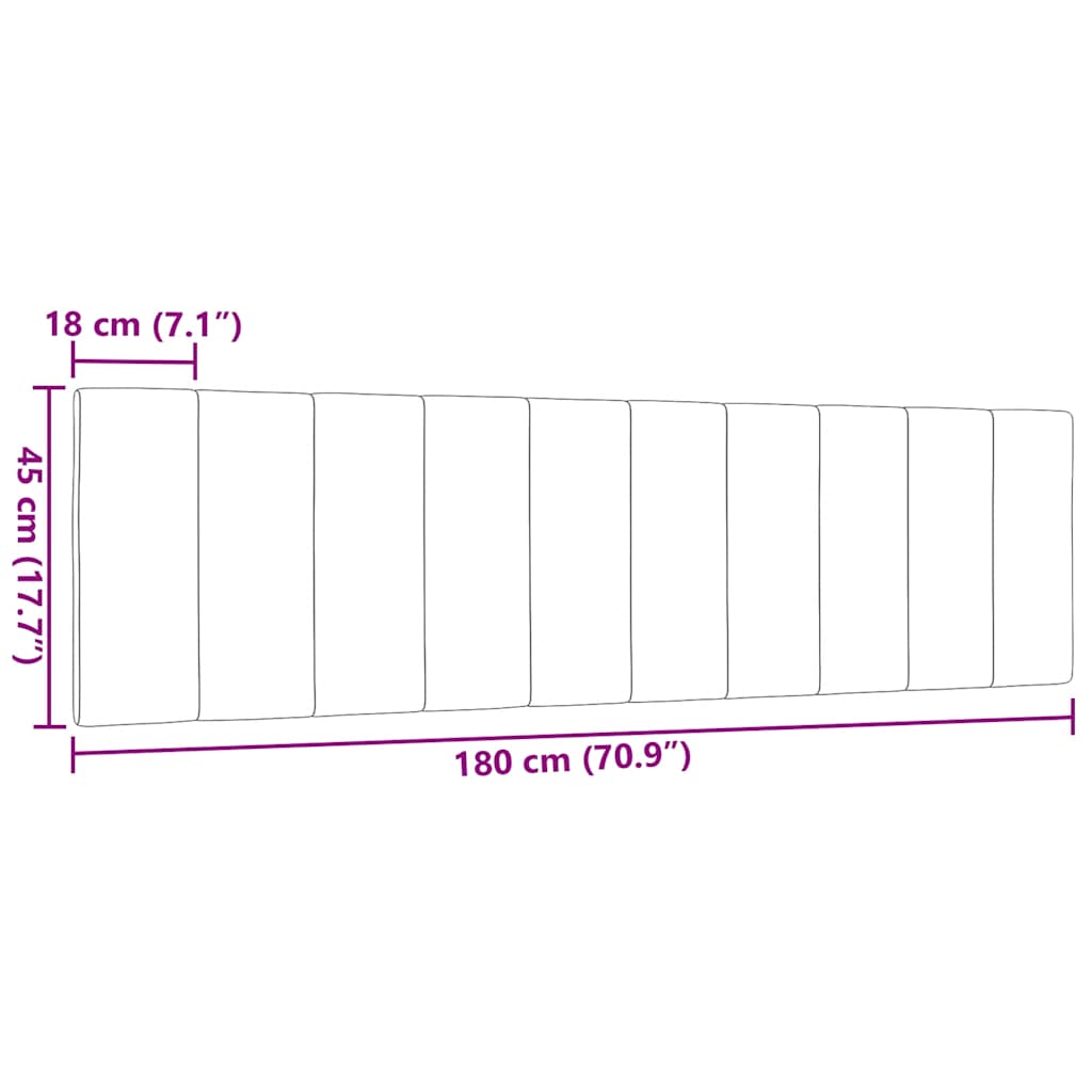 gavlpude Hanko 180 cm stof mørkebrun